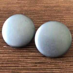 Vintage blue dot clip on earrings